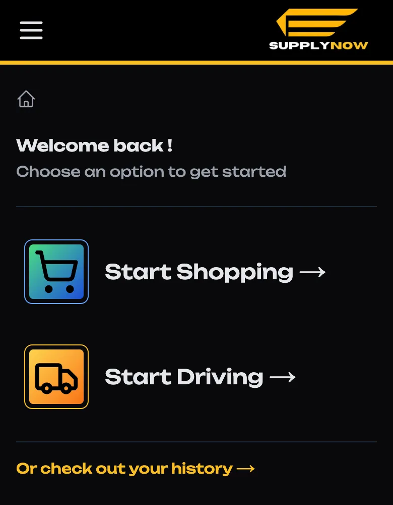 Welcome page